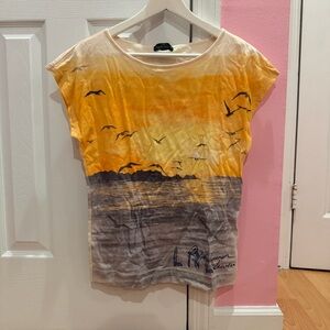 Ralph Lauren Sport Sunset Graphic Women's T Shirt Top